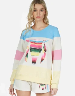 Lauren Moshi Stripe Bull Color Block Raglan Pullover | Lina By *Women Long Sleeve