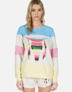 Lauren Moshi Stripe Bull Color Block Raglan Pullover | Lina By *Women Long Sleeve