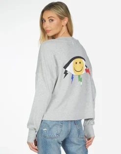 Lauren Moshi Susan Color Punk Happy Eye*Women Long Sleeve