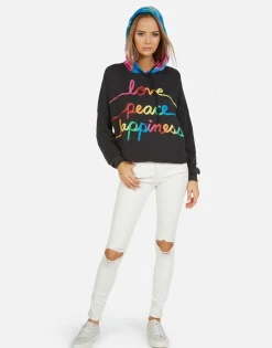 Lauren Moshi Tabitha Love Peace Happiness*Women Hoodies