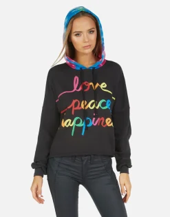 Lauren Moshi Tabitha Love Peace Happiness*Women Hoodies