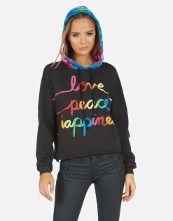 Lauren Moshi Tabitha Love Peace Happiness*Women Hoodies
