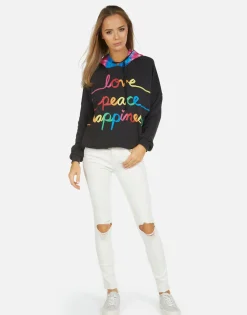 Lauren Moshi Tabitha Love Peace Happiness*Women Hoodies