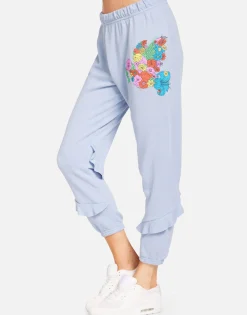 Lauren Moshi Tamara Floral Dove*Women Crop Sweatpants