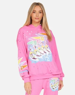Lauren Moshi The Go-Go'S Vacation Tour Pink Hoodie | Harmony By *Women Hoodies