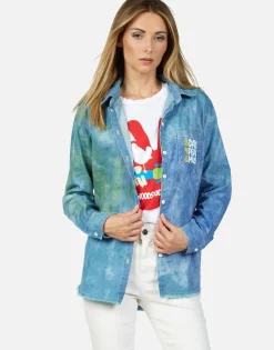 Lauren Moshi The Police Ghost In The Machine Button Up Shirt By *Women Long Sleeve