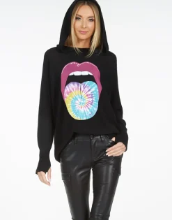 Lauren Moshi Tie Dye Tongue Cashmere Hoodie | Namiko X By *Women Sweaters & Knits