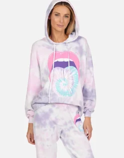 Lauren Moshi Tie Dye Tongue Pullover Hoodie | Anissa By *Women Hoodies