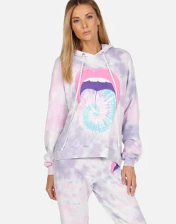 Lauren Moshi Tie Dye Tongue Pullover Hoodie | Anissa By *Women Hoodies