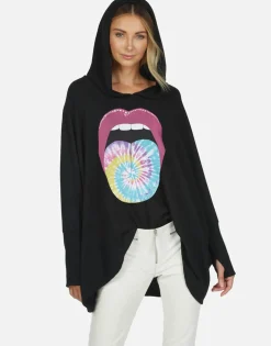 Lauren Moshi Tie Dye Tongue Pullover Hoodie | Wilma By *Women Hoodies