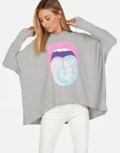 Lauren Moshi Tie Dye Tongue Pullover Hoodie | Wilma By *Women Hoodies