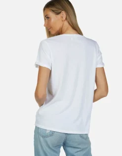 Lauren Moshi Tie Dye Tongue Vintage S/S Roll Up Tee | Edda By *Women Short Sleeve