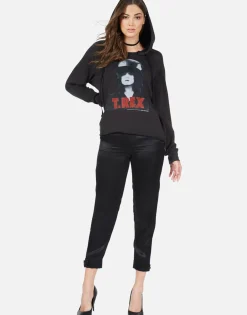 Lauren Moshi T-Rex The Slider Pullover Hoodie W/ Side Zippers - Corbin*Women Hoodies