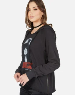 Lauren Moshi T-Rex The Slider Pullover Hoodie W/ Side Zippers - Corbin*Women Hoodies