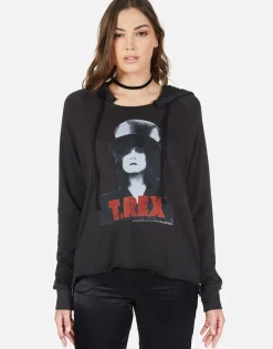 Lauren Moshi T-Rex The Slider Pullover Hoodie W/ Side Zippers - Corbin*Women Hoodies