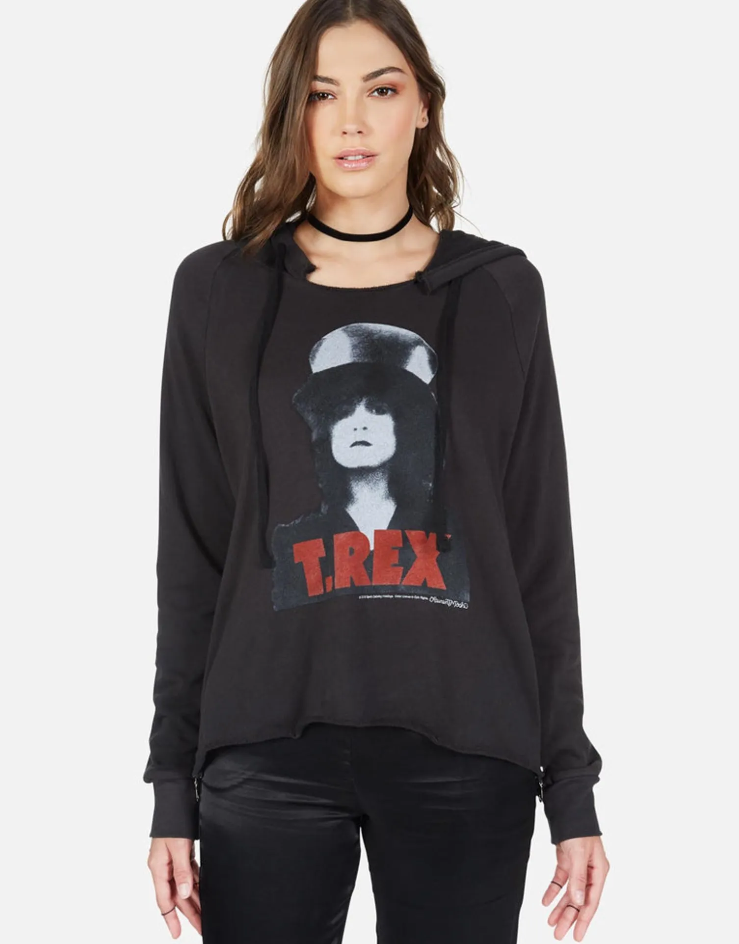 Lauren Moshi T-Rex The Slider Pullover Hoodie W/ Side Zippers - Corbin*Women Hoodies