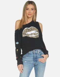 Lauren Moshi Trinidy Leopard Lip*Women Long Sleeve