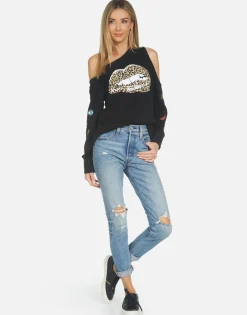 Lauren Moshi Trinidy Leopard Lip*Women Long Sleeve