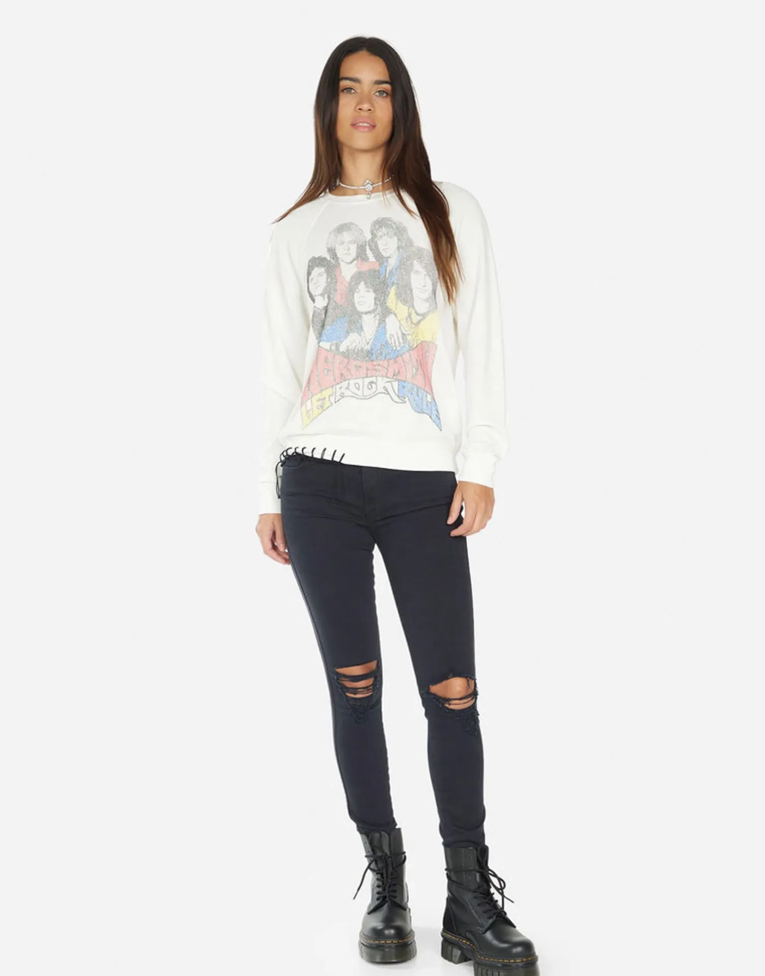 Lauren Moshi Vintage Aerosmith Women'S Pullover | Anela By *Women Long Sleeve
