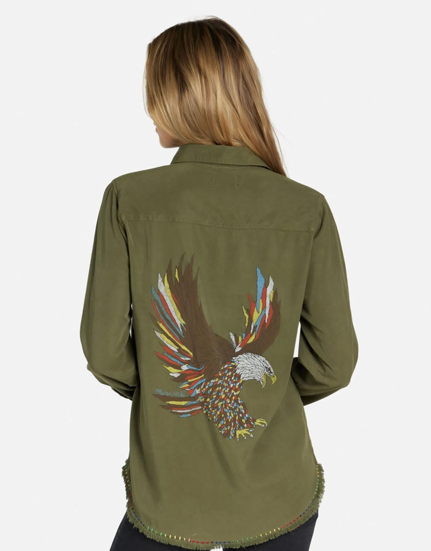 Lauren Moshi Vintage Eagle Button Up Shirt In | Sloane By *Women Long Sleeve