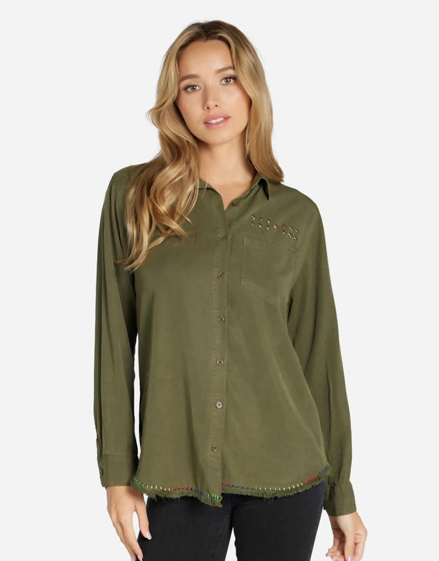 Lauren Moshi Vintage Eagle Button Up Shirt In | Sloane By *Women Long Sleeve