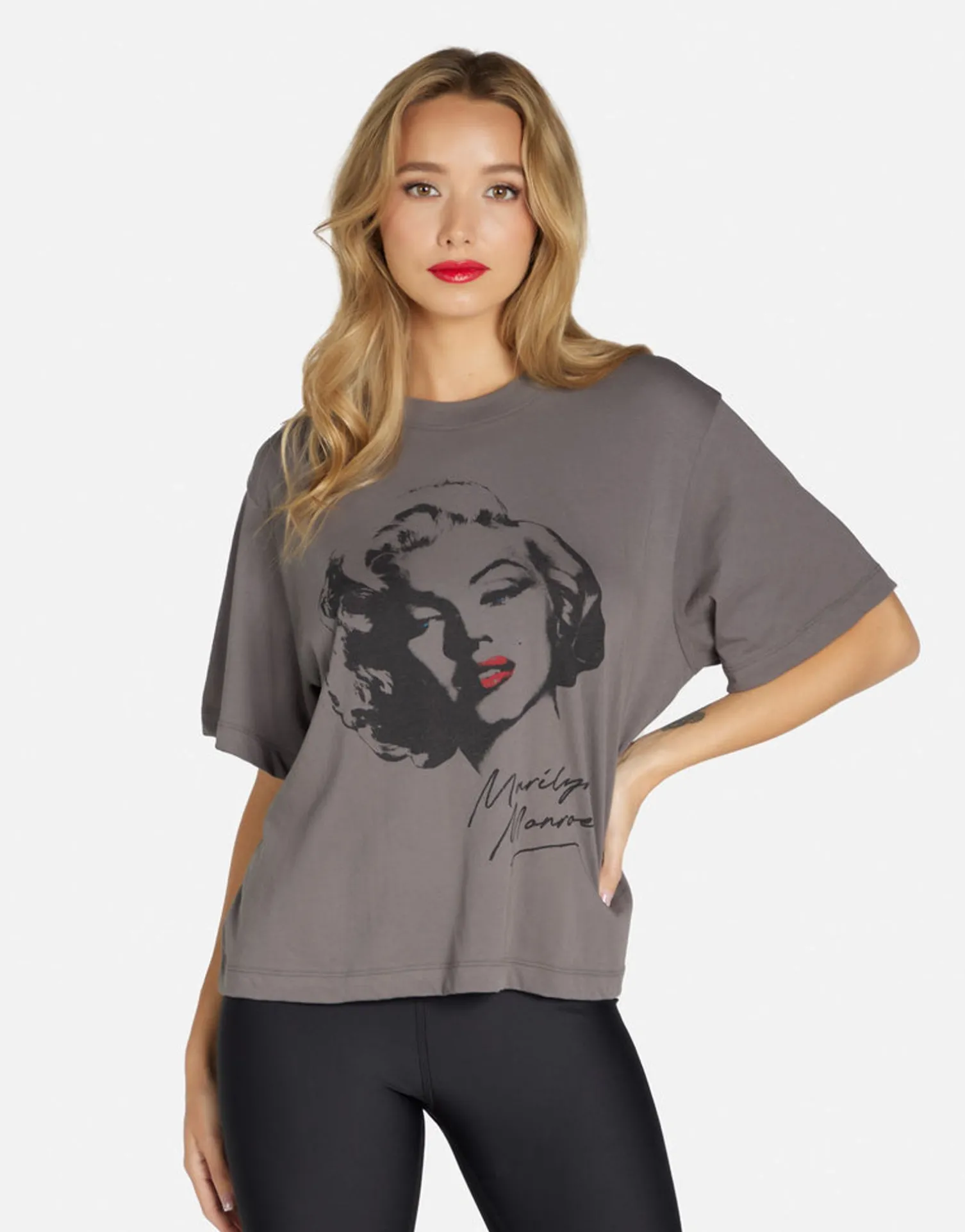 Lauren Moshi Vintage Marilyn Monroe Women'S Tee In Lt Onyx | Rue By *Women Short Sleeve