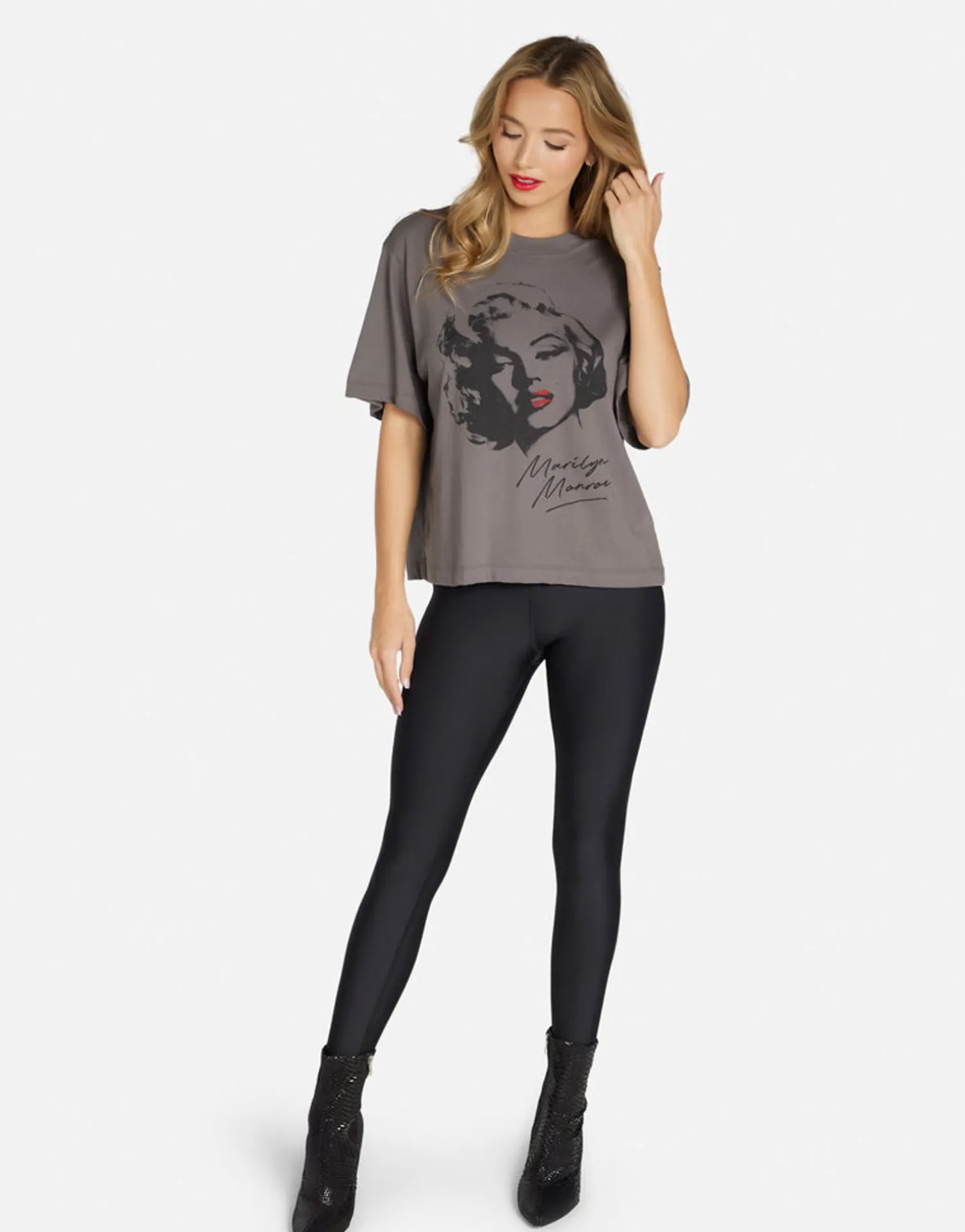 Lauren Moshi Vintage Marilyn Monroe Women'S Tee In Lt Onyx | Rue By *Women Short Sleeve