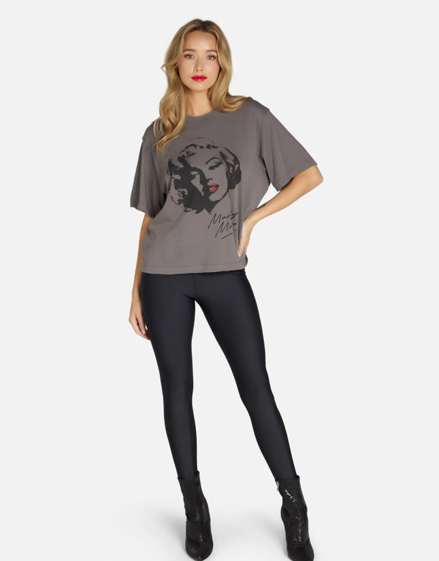Lauren Moshi Vintage Marilyn Monroe Women'S Tee In Lt Onyx | Rue By *Women Short Sleeve