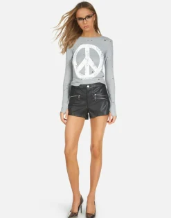Lauren Moshi Vintage Peace Fitted Top In | Kaylee X By *Women Long Sleeve