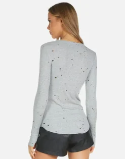 Lauren Moshi Vintage Peace Fitted Top In | Kaylee X By *Women Long Sleeve