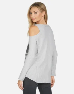 Lauren Moshi Vinyl Lip Fitted Thermal Top | Alison X By *Women Long Sleeve