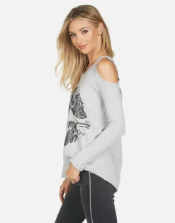 Lauren Moshi Vinyl Lip Fitted Thermal Top | Alison X By *Women Long Sleeve