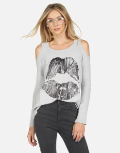 Lauren Moshi Vinyl Lip Fitted Thermal Top | Alison X By *Women Long Sleeve