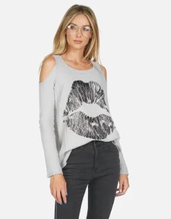 Lauren Moshi Vinyl Lip Fitted Thermal Top | Alison X By *Women Long Sleeve