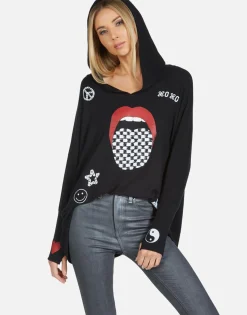 Lauren Moshi Wilma Checker Tongue*Women Hoodies