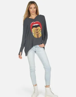 Lauren Moshi Wilma Tiger Tongue*Women Hoodies