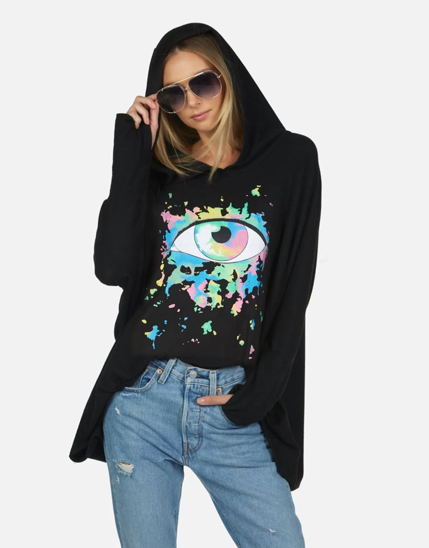 Lauren Moshi Wilma Watercolor Eye*Women Hoodies