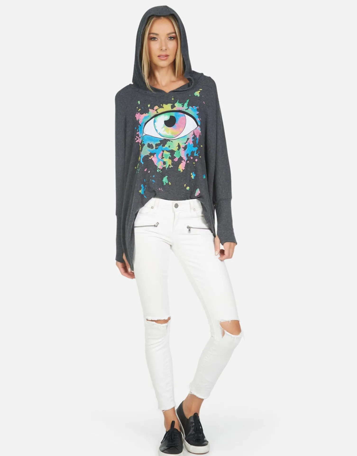 Lauren Moshi Wilma Watercolor Eye*Women Hoodies