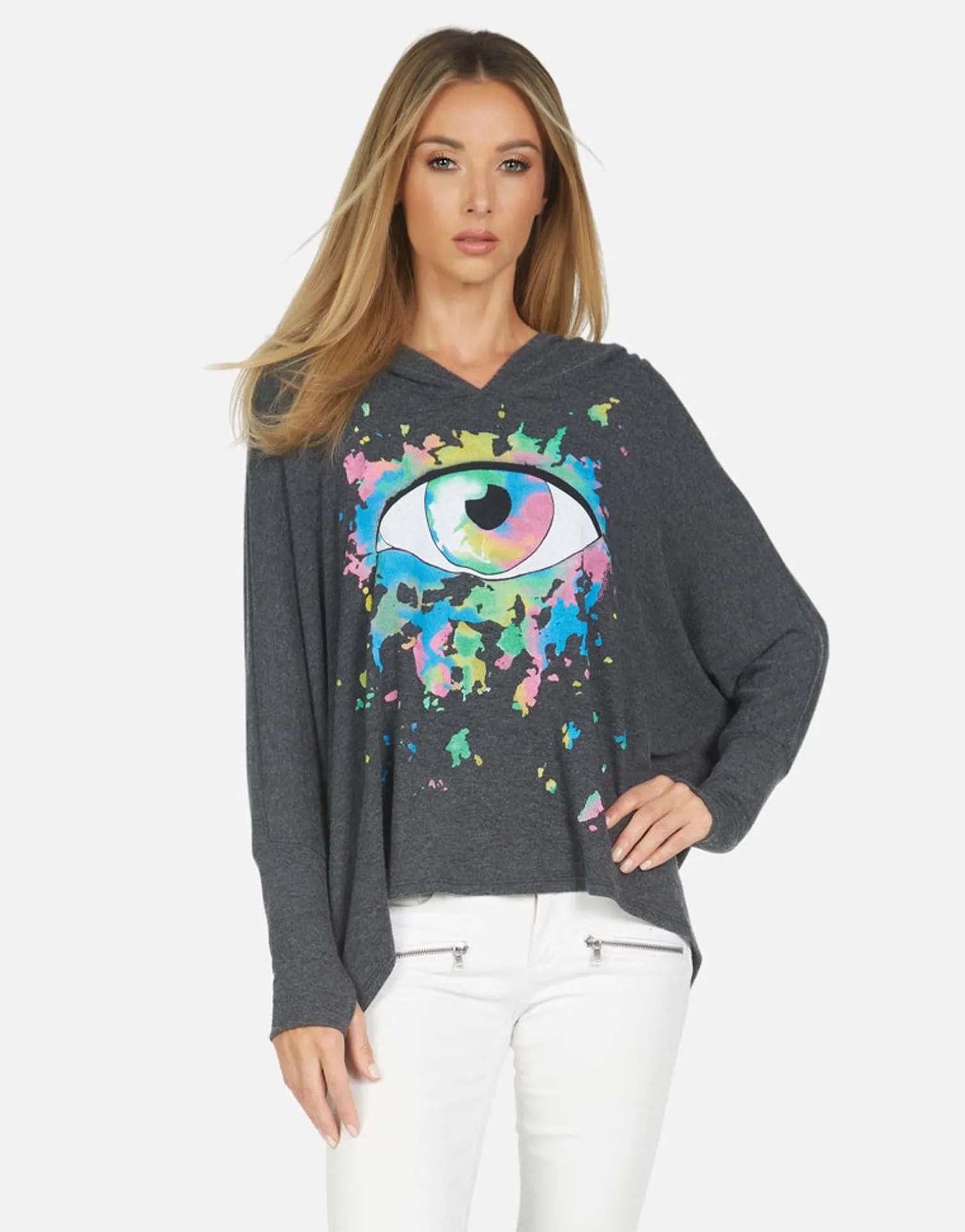 Lauren Moshi Wilma Watercolor Eye*Women Hoodies