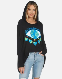 Lauren Moshi Wilma World Eye Love*Women Hoodies