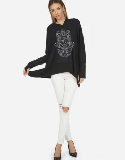 Lauren Moshi Wilma X Butterfly Hamsa*Women Hoodies