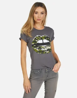 Lauren Moshi Wolf Camo Lip*Women Short Sleeve