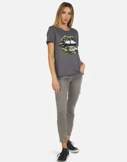 Lauren Moshi Wolf Camo Lip*Women Short Sleeve
