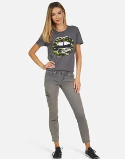 Lauren Moshi Wolf Camo Lip*Women Short Sleeve