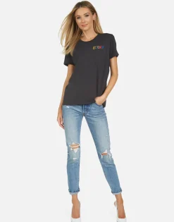 Lauren Moshi Wolf Lucky Happy Face*Women Short Sleeve