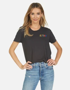 Lauren Moshi Wolf Lucky Happy Face*Women Short Sleeve