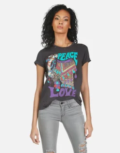 Lauren Moshi Wolf Peace Love Camel*Women Short Sleeve