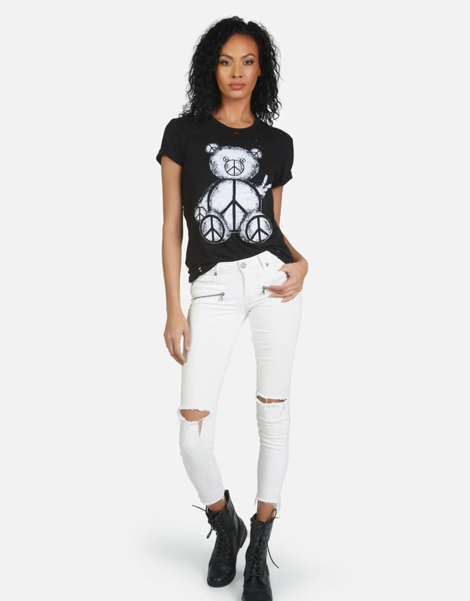 Lauren Moshi Wolf Peace Teddy*Women Short Sleeve