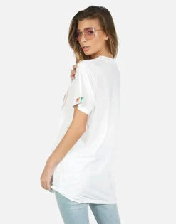 Lauren Moshi Wolf Rainbow Heart*Women Short Sleeve