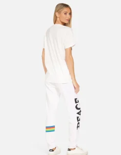 Lauren Moshi Wolf Rainbow Peace Skull*Women Short Sleeve